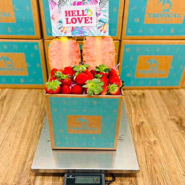 Strawberry Pinkglow™ Double Delight Box Tropical Fruit Box